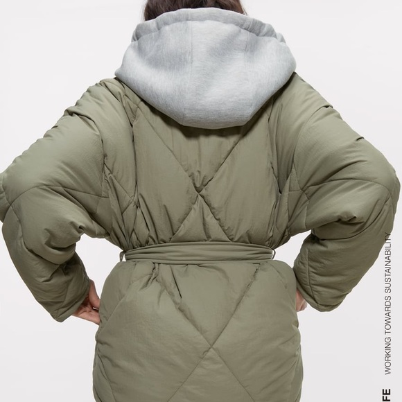 contrast puffer jacket zara